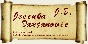 Jesenka Damjanović vizit kartica